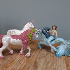 Schleich unicorns and mermaid