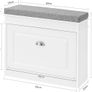 Shoe Bench  white with high quality Seat Upholstered Cushion Image 3