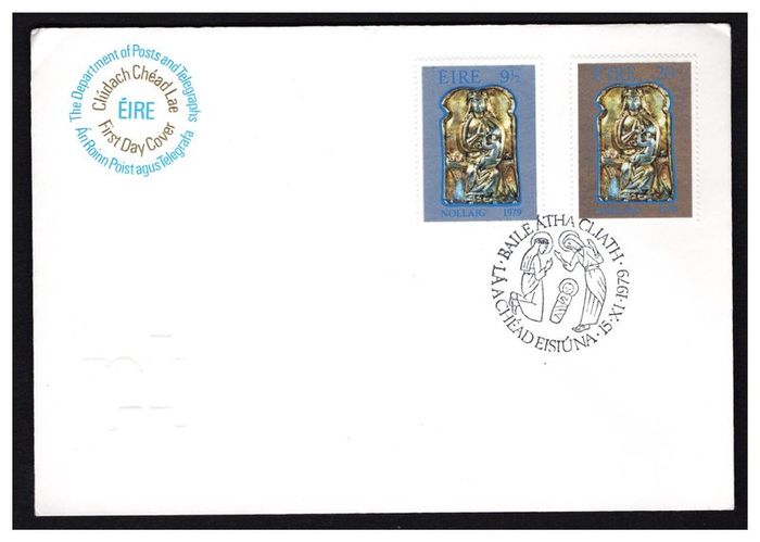 1979 Ireland Christmas Commemorative Stamps P&T Post & Telegraphs (forerunner to An Post)  First Day Cover (FDC)