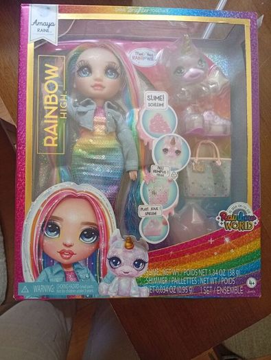 Rainbow high doll with slime