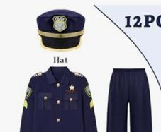 Police boy kids costume 9-12
