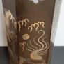 Antique Asian Paper Mache Container With Gilt Imagery Image 3