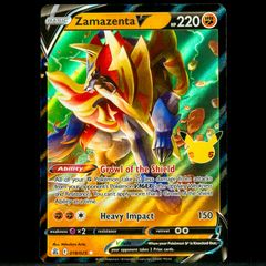 Zamazenta V 018/025 Half Art Ultra Holo Rare Celebrations 25th Anniversary Pokemon Card
