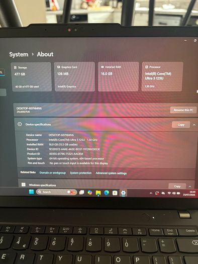 Lenovo x13 Gen 5 - Intel Ultra 5 - 16Gb ram - 512gb Storage