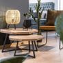 Rattan and Iron Table Lamp Image 3