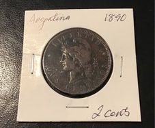 Argentina 1890 2 cents