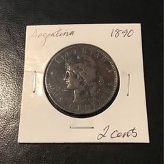 Argentina 1890 2 cents