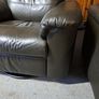 Swivel Armchair - Real Leather -Bargain Reduced - Brown Image 4