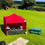 RED POP UP Gazebo (3 side walls included!) 40mm frame Image 9