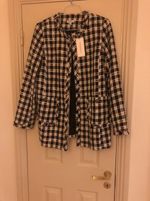 Carolina Belle Jacket black and white houndstooth