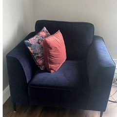 FOR SALE: Navy 3Seater Couch + Matching Armchair