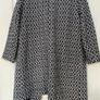 Zara Blue & White Longline Jacket/Coat - Size XL Image 5