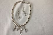 Brand New Sterling Silver and Freshwater Pearl Necklace and matching Earrings