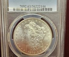 1879 S Morgan Silver Dollar PCGS Graded Stunning Lustre High Grade Coin