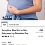 Seraphine Blue Skin to Skin Babywearing Sleeveless Top Size Large (16-18) Image 6