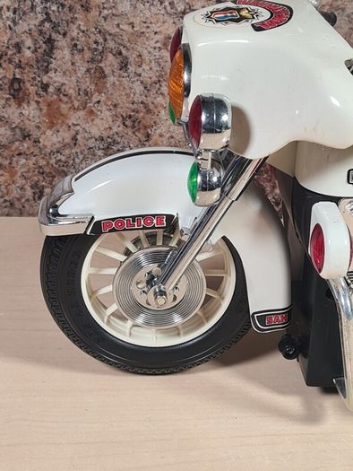 Vintage Son Ai Toys Motorcycle Police Jumbo Cycle Lights And Sounds 1984 Boxed Toy Collectable