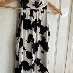 Dorothy Perkins cow pattern halter neck like new