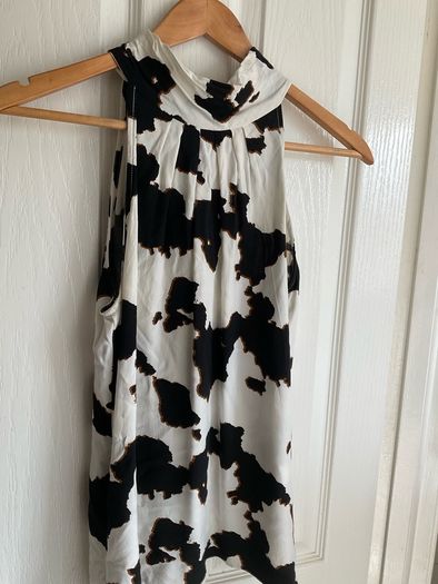 Dorothy Perkins cow pattern halter neck like new