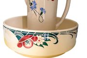 ceramic pitcher/jug &amp; bowl