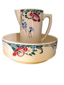 ceramic pitcher/jug & bowl