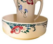 ceramic pitcher/jug & bowl