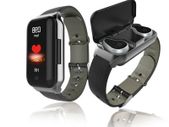Bluetooth Smart Watch Bracelet Heart Rate Monitor Sport Fitness 2in1 Earphones