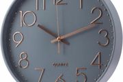 Wall Clock Battery Operated Silent Non-ticking Wall Clock 12 Inch Modern Quartz Design