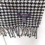 T.M. Lewin Black/Cream 100% Fine Merino Wool Scarf Houndstooth Image 2