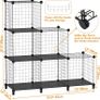6 Cube Wire Storage Shelves, Multifunctional DIY Wire Fence Wardrobe Closet Cabinet Bookcase Bookshelf Perfect for Office/Livingroom/kitchen/Bathroom (FREE SHIPPING) Image 6