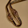Gold vintage hair fork with purple stones Image 7