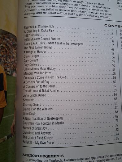 Clare GAA. Ultra Rare Official Clare GAA Annual From 1997. Collect In Dublin Or Receive Via Post.