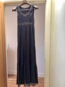 Long purple formal elegant ballgown dress