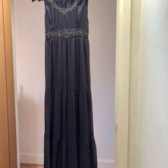 Long purple formal elegant ballgown dress