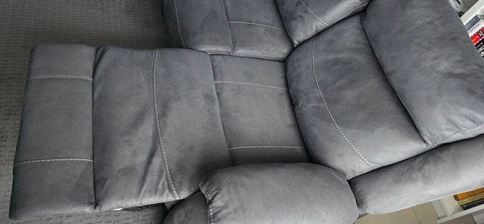 Electric reclining 3 seater sofa with wireless phone charger