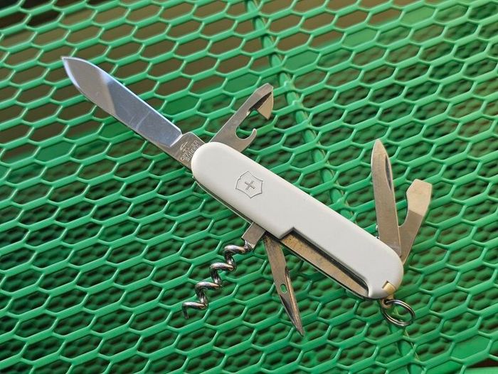 Vintage Victorinox Sportsman with Nylon Swiss Advertising Scales 84mm Swiss Army Knife Collectable