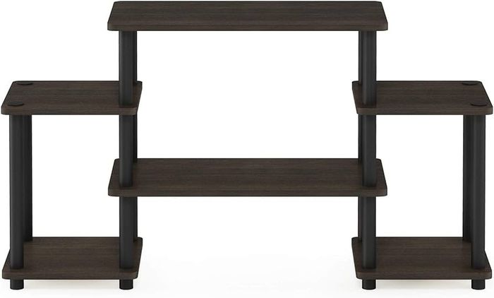 Turn-N-Tube No Tools Entertainment Center, TV Unit, TV Stands, Dark Brown/Black, 105.4 (W) x 58 (H) x 29.5 (D) cm