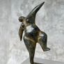 Solid bronze staue of a voluptuous balancing lady Image 5
