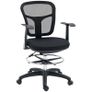 Drafting Chair Desk Chair Computer Chair, incl. footrest, height-adjustable, 59 x 59 x 115 cm, Black Image 5