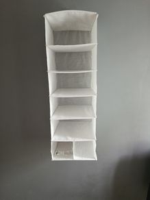 Organizer Hanging Storage Organizer with 7 Compartments (White/Grey