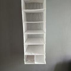 Organizer Hanging Storage Organizer with 7 Compartments (White/Grey