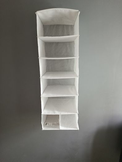 Organizer Hanging Storage Organizer with 7 Compartments (White/Grey