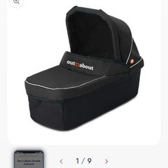OutnAbout Double Carrycot Bassinet with adaptor