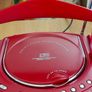 Bench Portable CD Player with Radio, Model KH222, Red, in new condition and working great Image 6