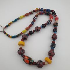 Antique Venetian Style Gabri & African Glass beads Necklace