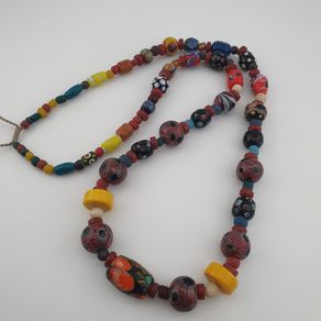 Antique Venetian Style Gabri & African Glass beads Necklace