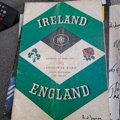 Ireland v England February 1963- 5 Nations rugby match programme