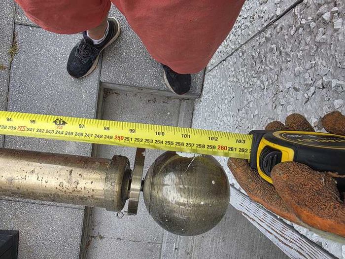 Solid Heavy Brass Curtain Pole, approx 2.6m