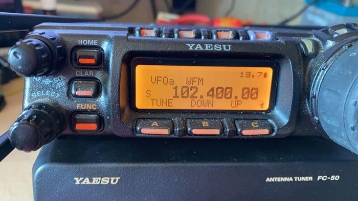 Yaesu FT 857D and Yaesu FC 50