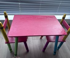 child's table and chairs