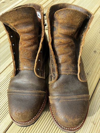 Truman Waxed Olive Captoe 8.5E